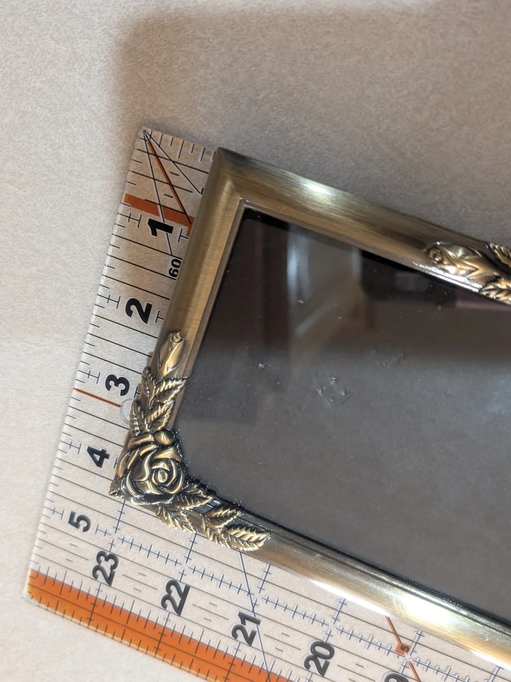Vintage Antique Gold/Silver Tone Mini Picture Frame Set of 2 3x4.5 Velvet Back